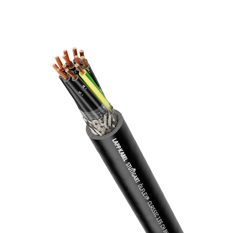 Lapp Kabel&Leitung - Energiekabel >= 1 kV, für ortsveränderlichen Einsatz ÖLFLEX CLASSIC 135 CH BK 1123473/50 0,6/1 kV 12G1,5 − 50 Meter