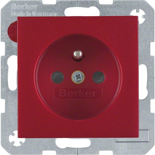 Berker - Steckdose mit Erdungsstift 6765760062 rot