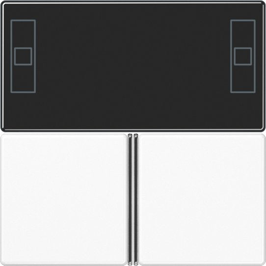 Jung - Abdeckung/Bedienelement für Installationsschalterprogramme Tastensatz aws A 4093 TSA WW komplett − 1 Stück
