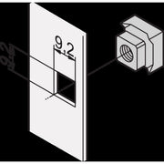 Schroff - Komponente für den Ausbau (Schaltschrank) 4-Kantmutter 21101171 (VE50)
