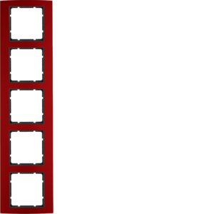 Berker - Abdeckrahmen Rahmen rt/anth 10153012 5fach