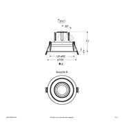 EVN Lichttechnik - Downlight/Strahler/Flutlicht LED-Einbauleuchte modular F05R14SM0627L24D Konfigurationstype