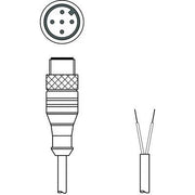 Leuze - Konfektioniertes Sensor-Aktor-Kabel Anschlussleitung KS PB-M12-4A-P3-100