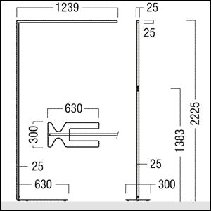 Zumtobel Group - Stehleuchte LED - Stehleuchte LINETIK - S  #42190201 830