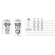 Bals Elektrotech - CEE-Stecker (IEC 60309) Stecker 125A 2191-1 3p 230V 6h IP67 − 5 Stück