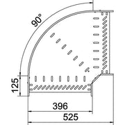 OBO Bettermann - Bogen für Kabelrinne Bogen 90 Grad RB 90 840 FT 85x400 tauchfeuerv