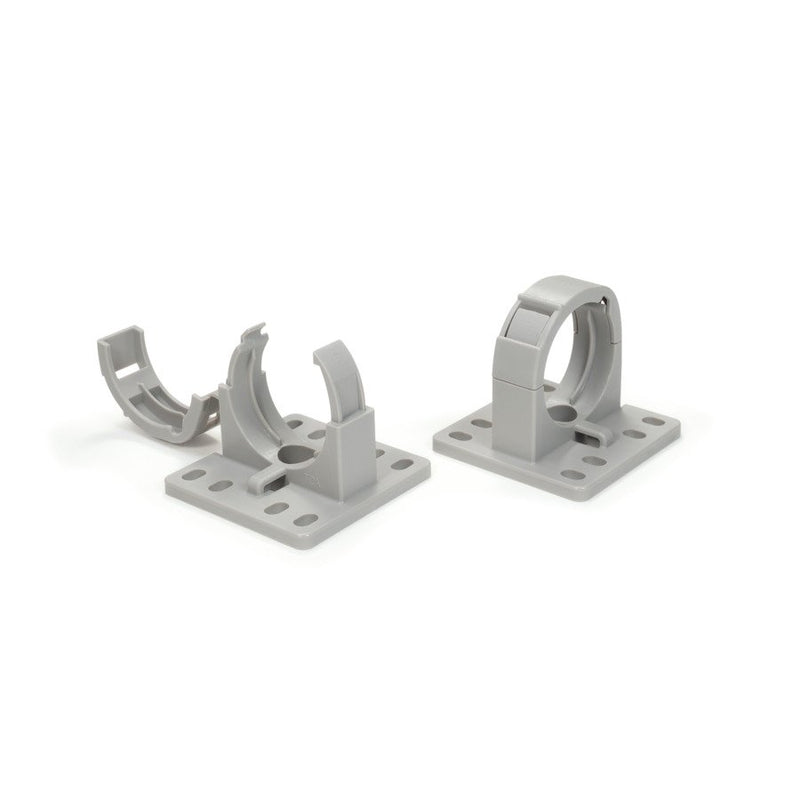 HellermannTyton - Rohrschelle IWS-Wellrohrhalter CTCC-IWS37-MB65-GY20 schraubbar, grau − 20 Stück
