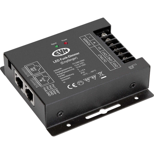 EVN Lichttechnik - Steuergerät für Leuchten Funk-Dimmer-Controller FCDIM3X8A 12/24V-3x8A IP20
