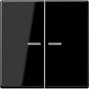 Jung - Abdeckung/Bedienelement für Installationsschalterprogramme Wippe 2-fach bel. A 595 BF KO5 SW schwarz