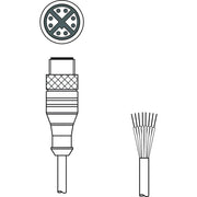 Leuze - Konfektioniertes Sensor-Aktor-Kabel Anschlussleitung KS GB-M12-8A-P7-100