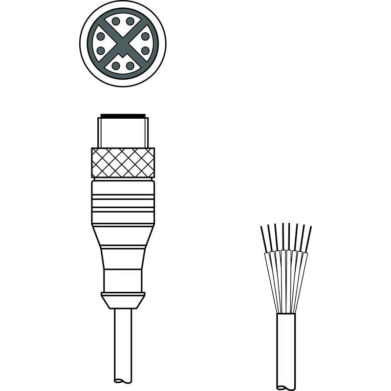 Leuze - Konfektioniertes Sensor-Aktor-Kabel Anschlussleitung KS GB-M12-8A-P7-100
