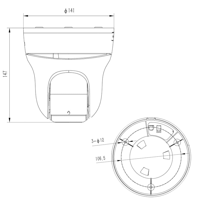 Grothe - Kamera für Überwachungssystem IP PTZ-Kamera VK 1099/391 2MPX