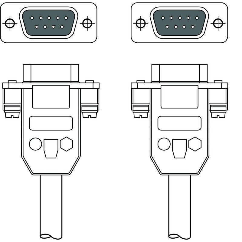 Leuze - Konfektioniertes Sensor-Aktor-Kabel Verbindungsleitung KB DSub-9P-3000