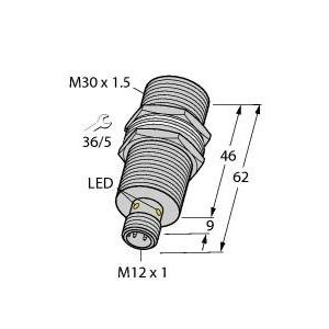 Turck - Induktiver Näherungsschalter Sensor BI20UMT30IOL6X2H1141 induktiv