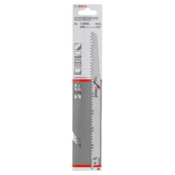 Bosch - Säbelsägeblatt Top for Wood, 2er-Pack 2608650613 − 5 Packung