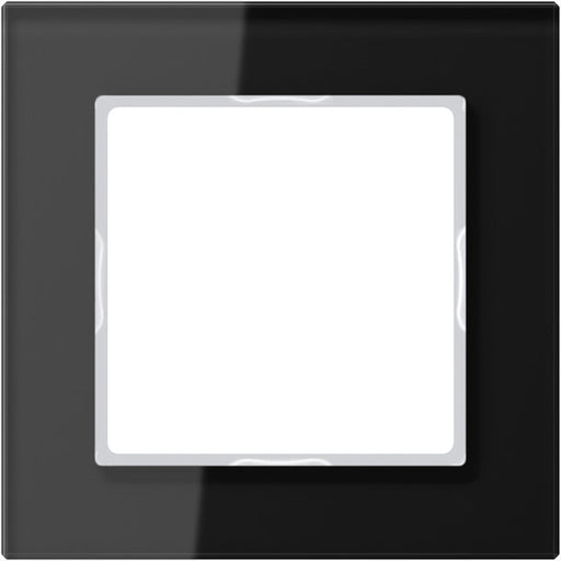 Jung - Abdeckrahmen Glasrahmen 1-fach sw AC 581 GL SW waage/senkrecht