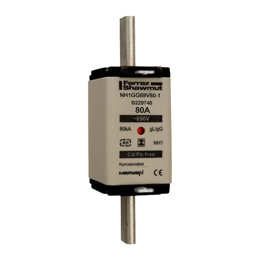 Mersen - Messersicherung NH-Sicherungseinsatz SG NH1GG69V80-1 Gr.1 gG 80A/690V KM