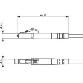 Telegärtner - LWL-Steckverbinder LC-Stecker Multimode 100007099 f.Kabelmont.1,8-2,2