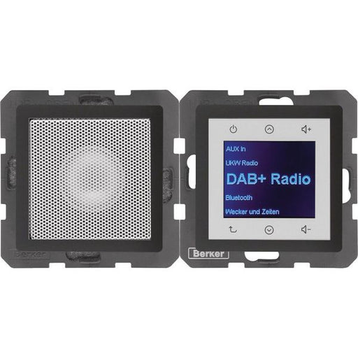Berker - Elektronik-Gerät für Installationsschalterprogramme Radio mit Lautspr. DAB+, B 30806086 t.,Q.x anth