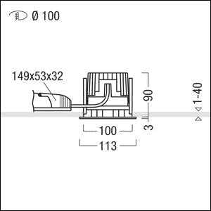 Zumtobel Group - Downlight/Strahler/Flutlicht LED-Downlight PANOS INF #60816792 4000K