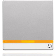 Berker - Abdeckung/Bedienelement für Installationsschalterprogramme Wippe alu/lack 16286074 mit 2 Linsen u.BSF