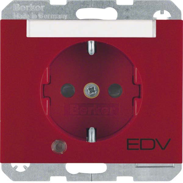 Berker - Steckdose SCHUKO-Steckdose rt/gl 41107115 Kontroll-LED