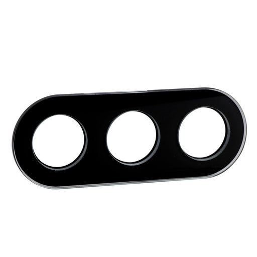 Elso - Abdeckrahmen Glasrahmen WDE011428 schwarz,3-fach