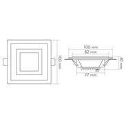 Nobile - Decken-/Wandleuchte LED-Glas-Panel 1560606511 840, 350mA