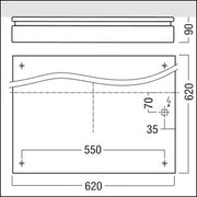 Zumtobel Group - Decken - /Wandleuchte LED - Wannenleuchte PERLUCE O #42182981 5000 - 830Q620LDEIP54