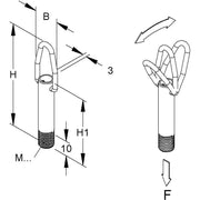 HKL - Scheibennippel für Leuchten Aufhängenippel 177/80 3mm dick − 50 Stück