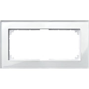 Merten - Abdeckrahmen Rahmen Glas 2f.bril/ws 487819 ohne Mittelsteg