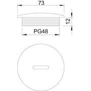 OBO Bettermann - Verschlussschraube Verschlußschraube 108 PG48 Iso,lgr − 25 Stück