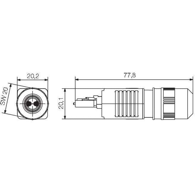 Weidmüller - LWL-Steckverbinder LWL LC Set Multimode IE-PS-V04P-2LC-MM LC Duplex MM − 10 Stück