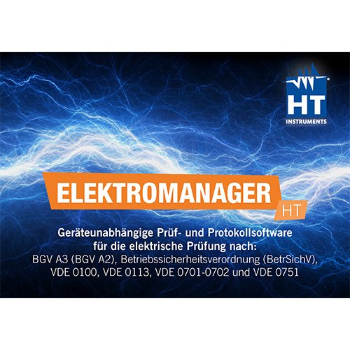HT Instruments - Zubehör/Ersatzteile für Prüf- und Messgeräte (Elektro) Prüf-u. Protokollsoftware 2009625