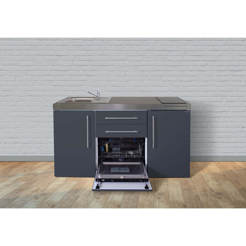 Stengel - Mini-Küche Miniküche Premiumline MPGSSG160GSGKFreBli Schiefergrau