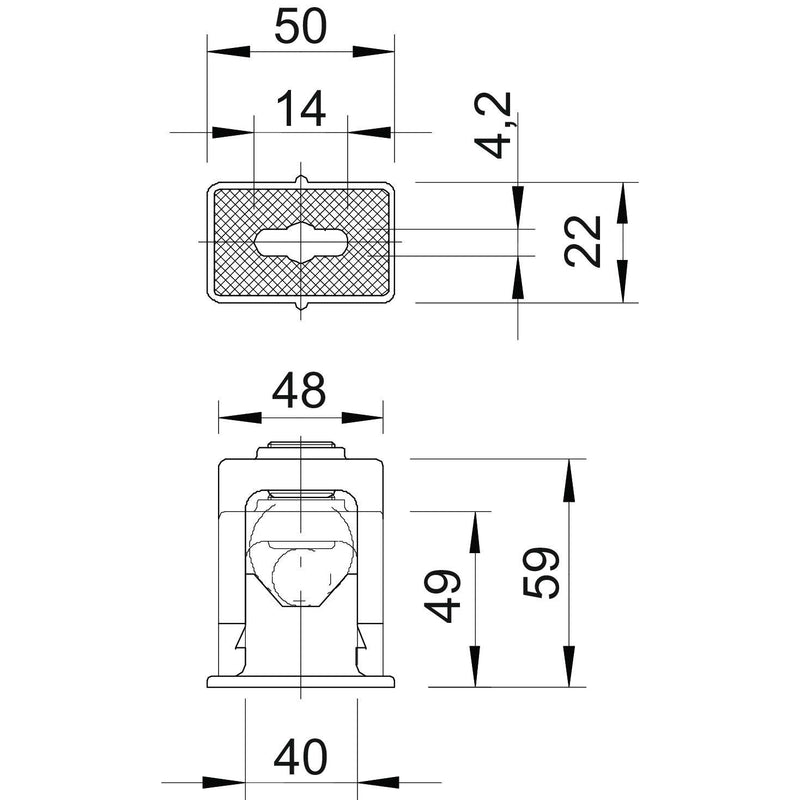 OBO Bettermann - Druckschelle (Kabel/Leitungen) Greif-Iso-Schelle 3042 LGR lgr