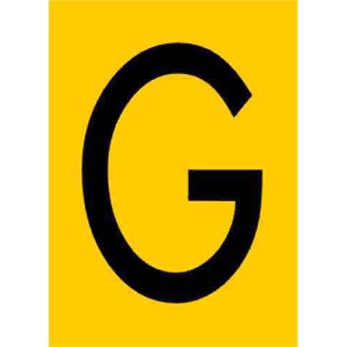 Jahn - Kennzeichnungsmaterial Zahlen+Buchstaben 06/018-G gelb − 10 Stück