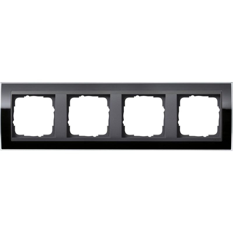 Gira - Abdeckrahmen 4fach 0214738 klar schwarz