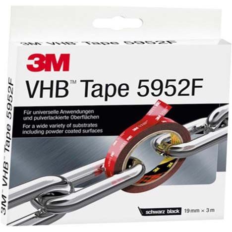 3M - Klebeband doppelseitig 5952193 19mmx3m,sw,f.Pulverl