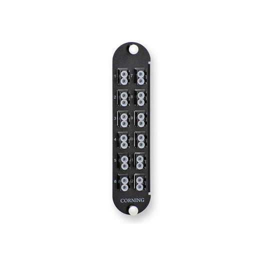 Corning - Moduleinsatz für Patchpanel LWL CCH Verteilerp. 24 Faser CCHE-CP24-D3 m.12 LC Dx OM2 Kuppl