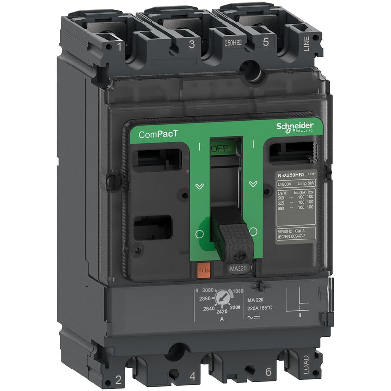 Schneider Electric - Leistungsschalter für Motorschutz Kompaktleistungsschalter C10H3MA050 ComPacT NSX100H mit