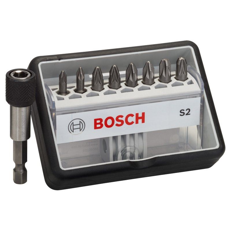 Bosch - Bit-Set 8+1-tlg. Schrauberbit-Set, 2607002561 Robust Line S PZ