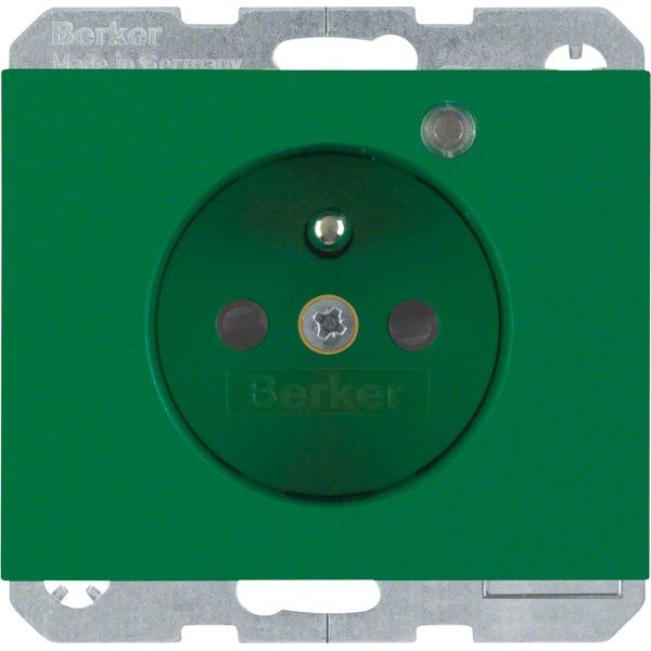 Berker - Steckdose Glas gn/gl 6765097013 Kontroll-LED