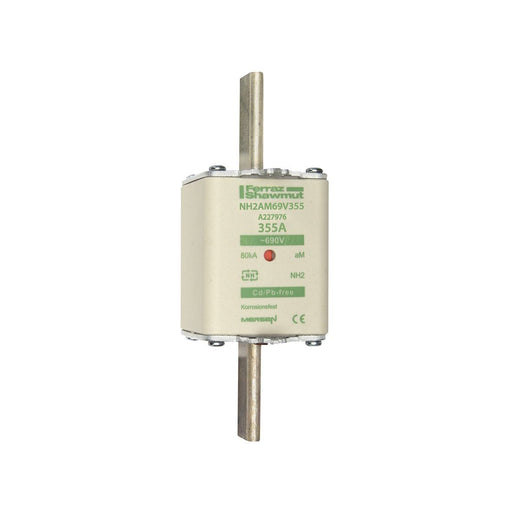 Mersen - Messersicherung Sicherungseinsatz NH aM NH2AM69V355 Gr.2 355A sfü KM − 3 Stück