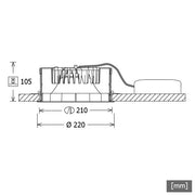 LTS Licht&Leuchten - Downlight/Strahler/Flutlicht LED-Einbaudownlight FLIR 400.3040.01 ws 4000K 840