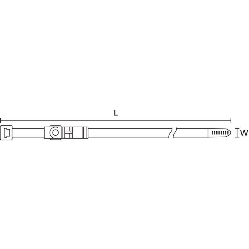 HellermannTyton - Kabelbinder Befestigungsbinder 2tlg. 156-05330(200) − 200 Stück