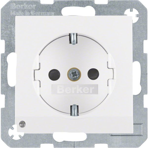 Berker - Steckdose SCHUKO-Steckdose pws/matt 41091909 LED-Orientierungsl