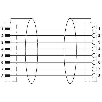 Phoenix Contact - Konfektioniertes Sensor-Aktor-Kabel Sensor-/Aktor-Kabel SAC-8P-M 8MS#1404136