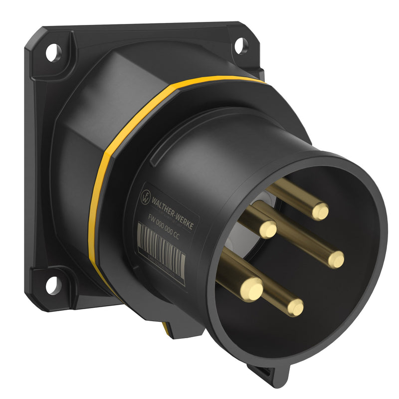 Walther Werke - CEE-Gerätestecker (IEC 60309) CEE NEO Anbaugerätestecker FW733504CC schräg 32A 5P 4h