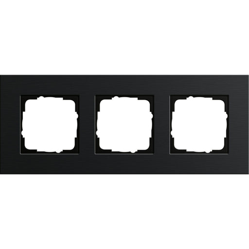 Gira - Abdeckrahmen 3-fach 0213126 aluminium schwarz